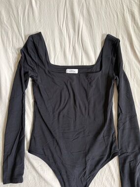 Aritzia Black Long Sleeve Bodysuit